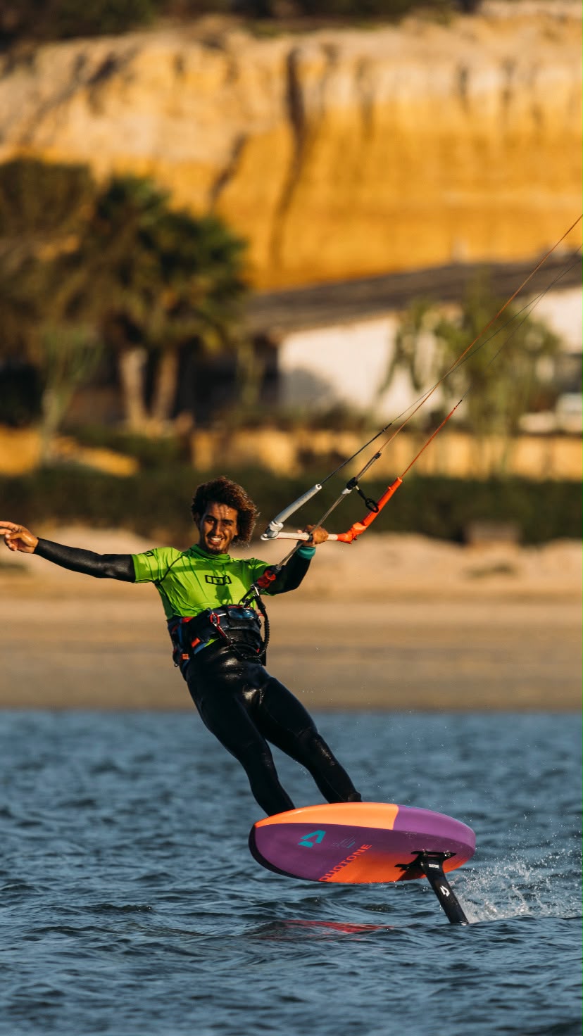 Kitesurf action shot
